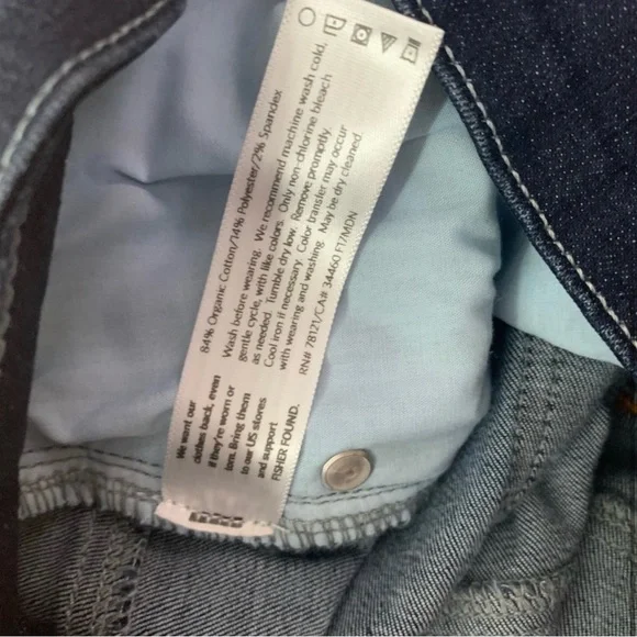 Eileen Fisher Organic Cotton Blend Skinny Jeans, Plus Size 22W - Blue - Picture 4 of 5